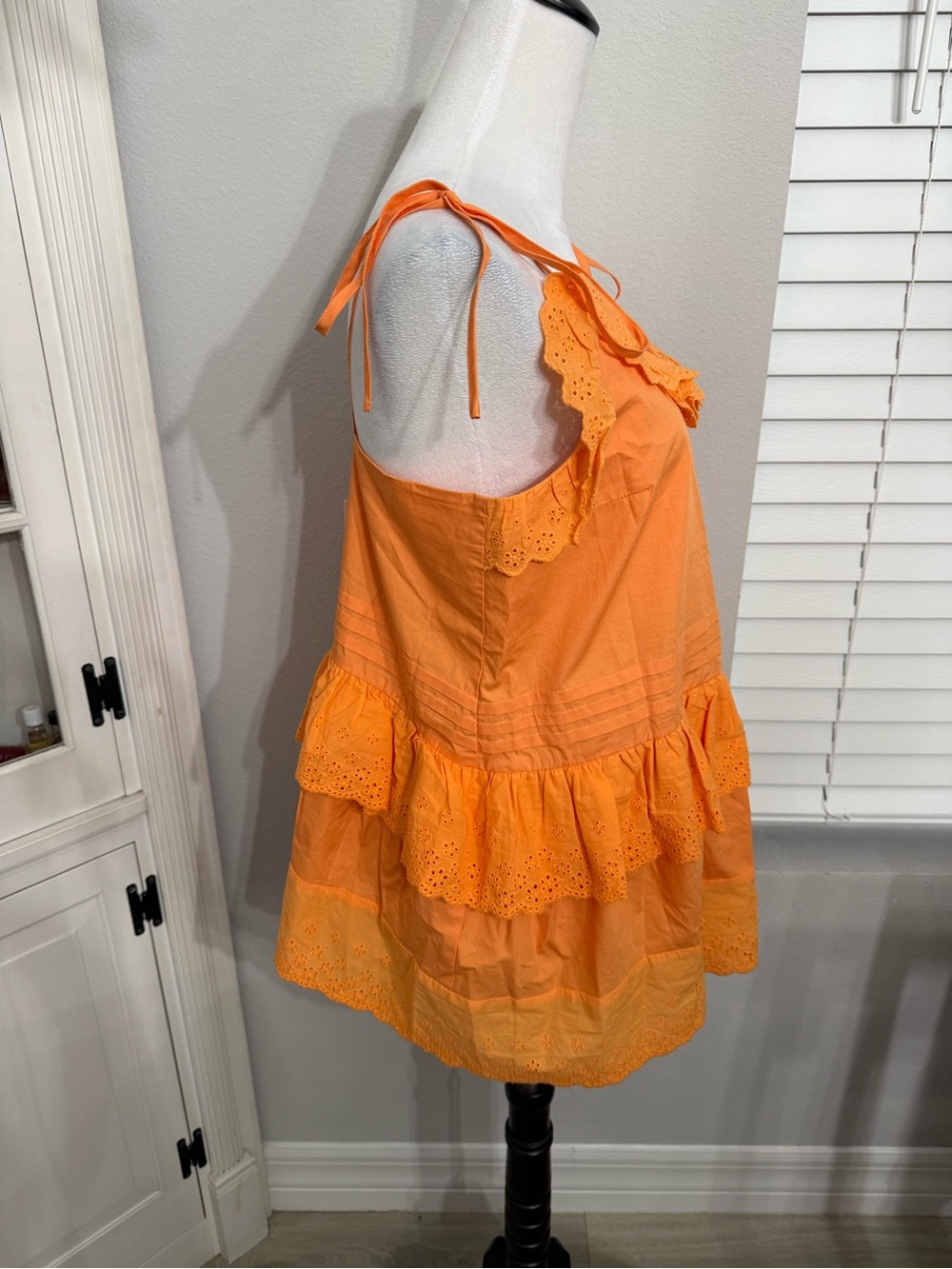 Anthropologie Mare Mare- Bright Orange Adjustable Spaghetti Strap Cami - Picture 3 of 8